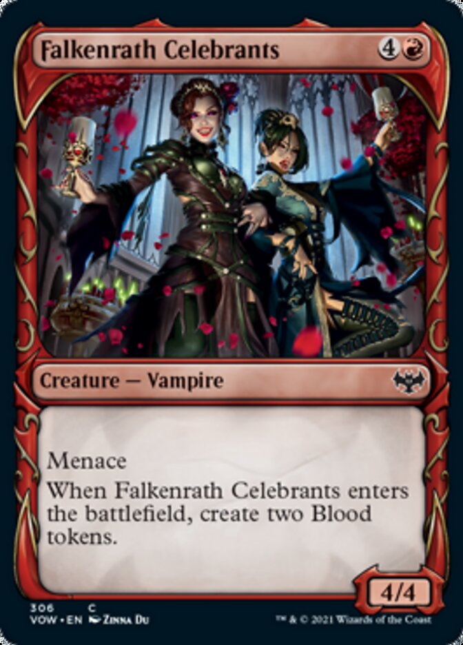 Falkenrath Celebrants (Showcase Fang Frame) [Innistrad: Crimson Vow] | North Game Den