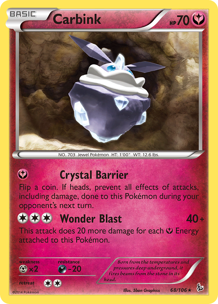 Carbink (68/106) (Theme Deck Exclusive) [XY: Flashfire] | North Game Den