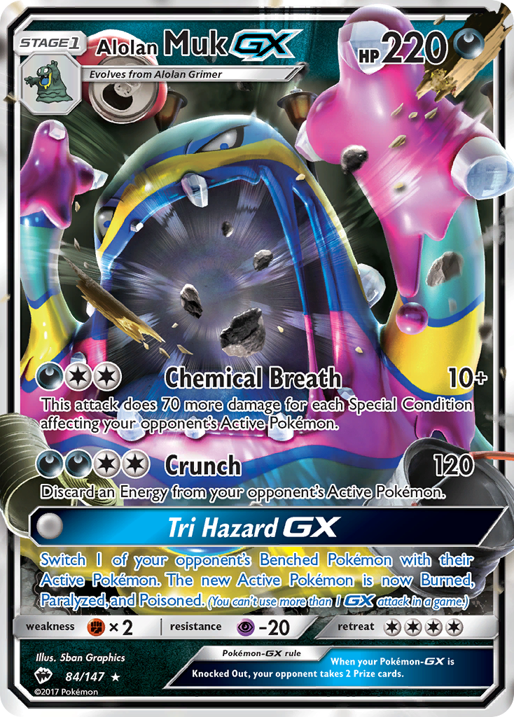 Alolan Muk GX (84/147) [Sun & Moon: Burning Shadows] | North Game Den