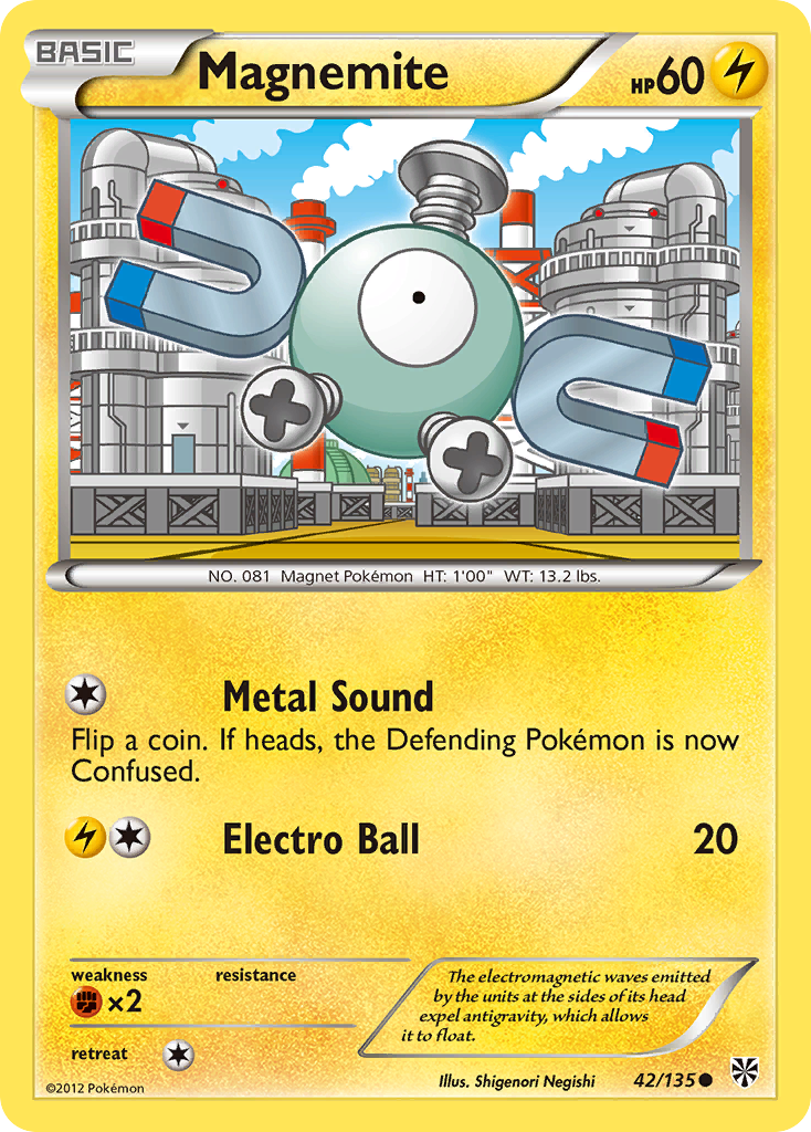 Magnemite (42/135) [Black & White: Plasma Storm] | North Game Den