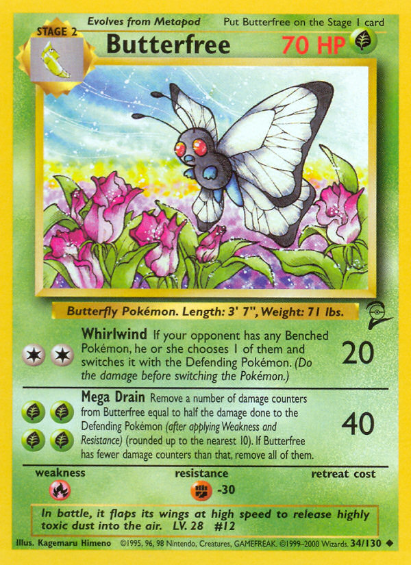 Butterfree (34/130) [Base Set 2] | North Game Den