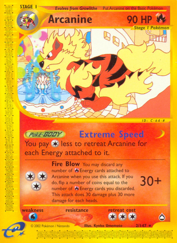 Arcanine (2/147) [Aquapolis] | North Game Den