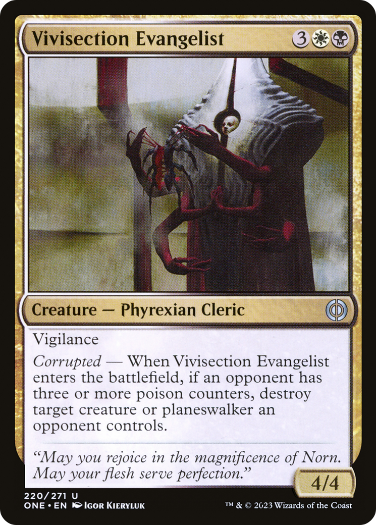 Vivisection Evangelist [Phyrexia: All Will Be One] | North Game Den