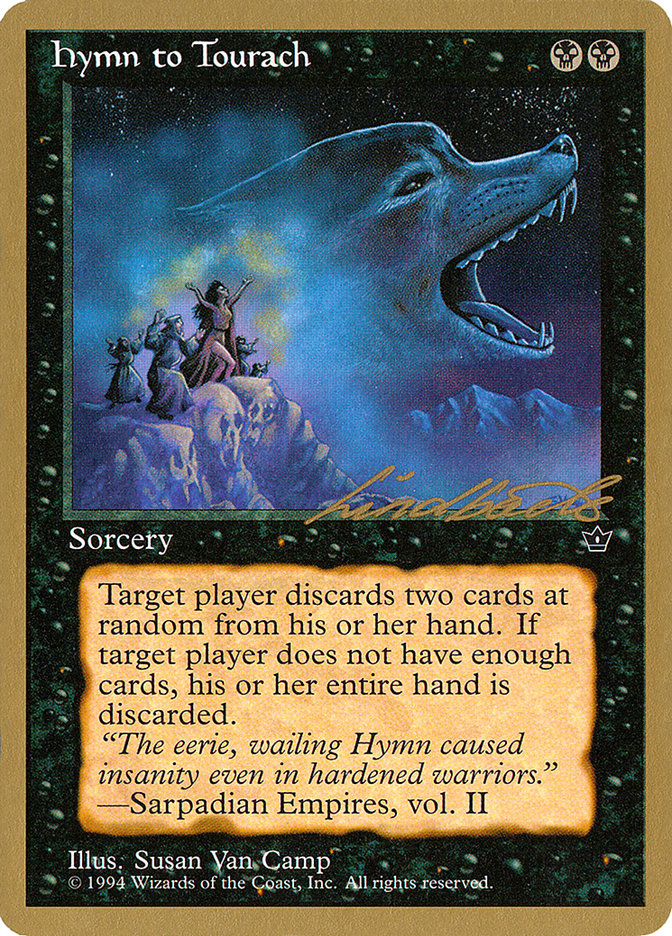 Hymn to Tourach (Wolf) (Leon Lindback) [Pro Tour Collector Set] | North Game Den