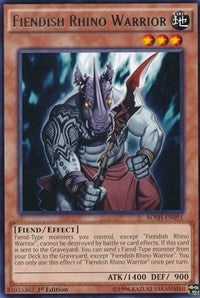 Fiendish Rhino Warrior [BOSH-EN091] Rare | North Game Den