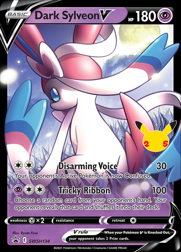 Dark Sylveon V (SWSH134) (Jumbo Card) [Sword & Shield: Black Star Promos] | North Game Den