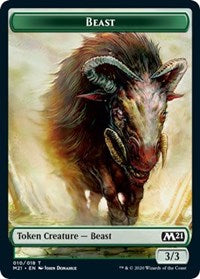 Beast // Treasure Double-sided Token [Core Set 2021 Tokens] | North Game Den