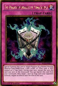 The Phantom Knights of Tomb Shield [PGL3-EN017] Gold Secret Rare | North Game Den