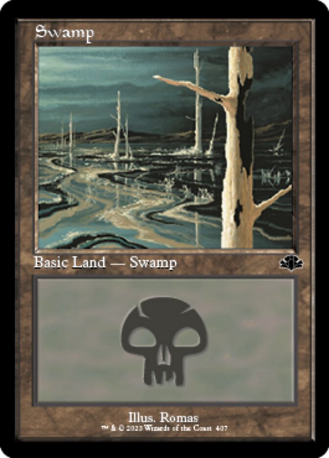 Swamp (407) (Retro) [Dominaria Remastered] | North Game Den