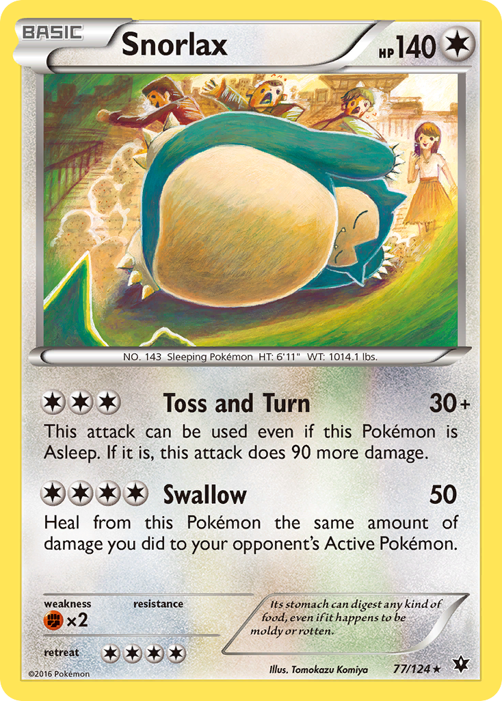 Snorlax (77/124) [XY: Fates Collide] | North Game Den