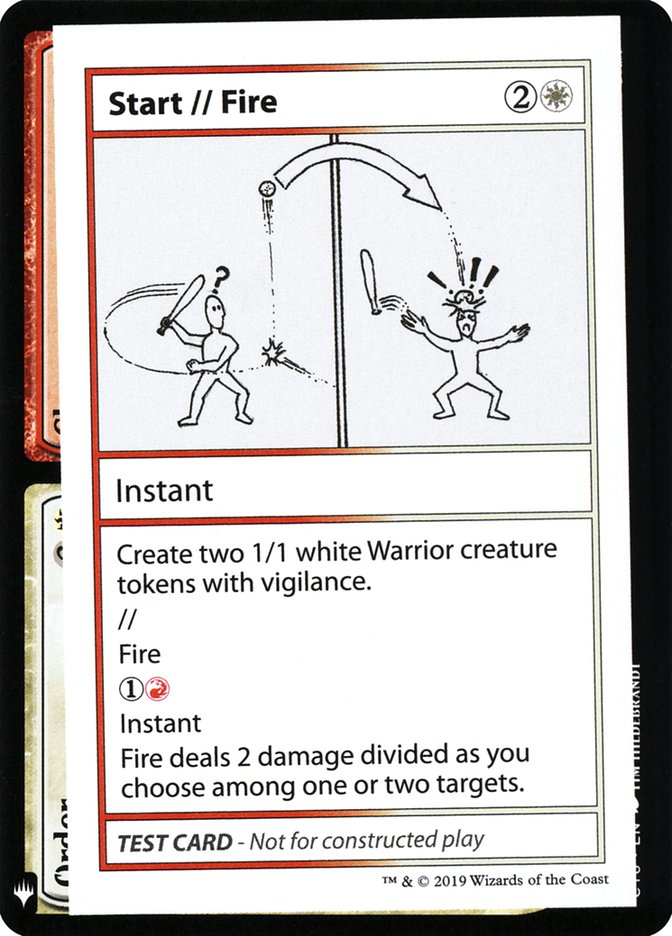 Start // Fire [Mystery Booster Playtest Cards] | North Game Den