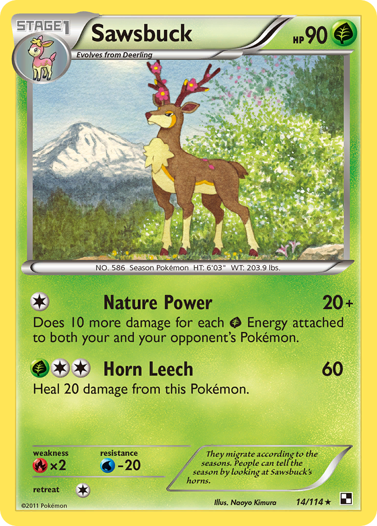 Sawsbuck (14/114) [Black & White: Base Set] | North Game Den