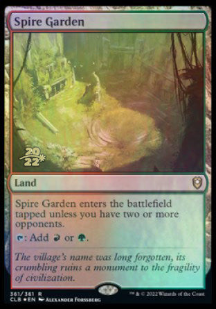 Spire Garden [Commander Legends: Battle for Baldur's Gate Prerelease Promos] | North Game Den