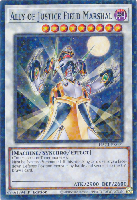 Ally of Justice Field Marshal (Duel Terminal) [HAC1-EN091] Common | North Game Den