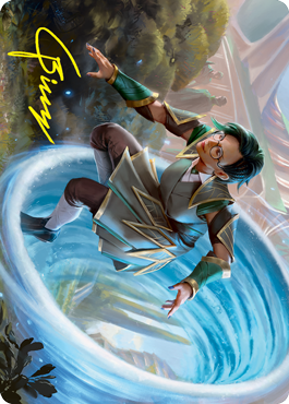Vortex Runner Art Card (Gold-Stamped Signature) [Strixhaven: School of Mages Art Series] | North Game Den