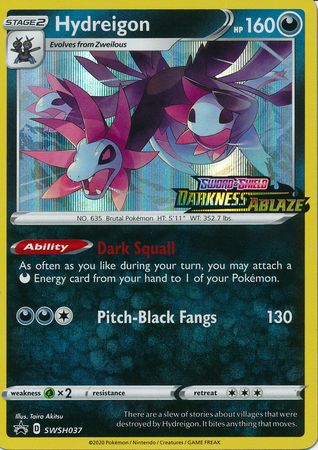 Hydreigon (SWSH037) (Prerelease Promo) [Sword & Shield: Black Star Promos] | North Game Den