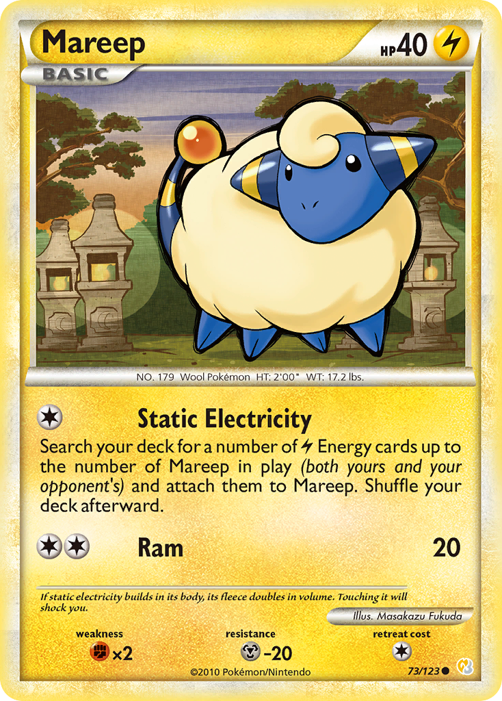 Mareep (73/123) [HeartGold & SoulSilver: Base Set] | North Game Den