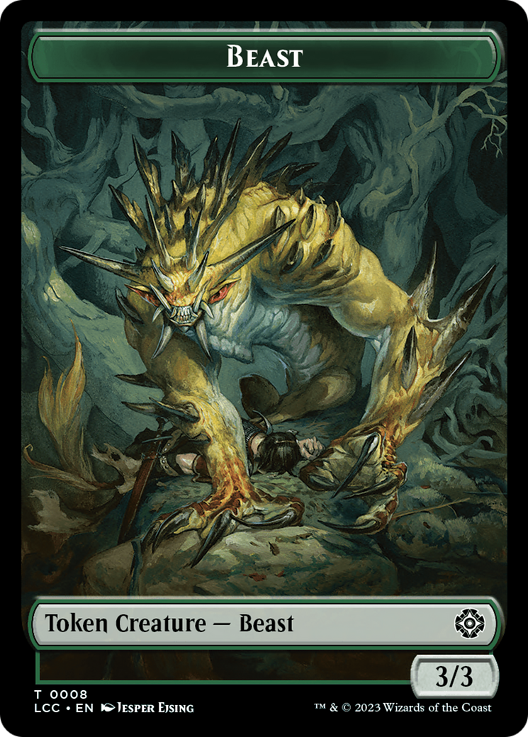 Beast // Merfolk (0003) Double-Sided Token [The Lost Caverns of Ixalan Commander Tokens] | North Game Den