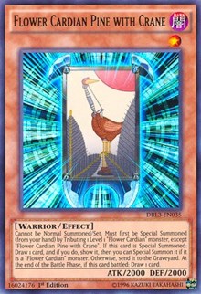 Flower Cardian Pine with Crane [DRL3-EN035] Ultra Rare | North Game Den