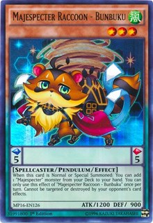 Majespecter Raccoon - Bunbuku [MP16-EN126] Ultra Rare | North Game Den