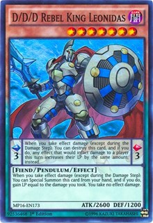 D/D/D Rebel King Leonidas [MP16-EN173] Super Rare | North Game Den