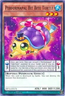 Performapal Bit Bite Turtle [MP16-EN176] Common | North Game Den