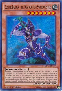 Buster Blader, the Destruction Swordmaster [MP16-EN189] Ultra Rare | North Game Den