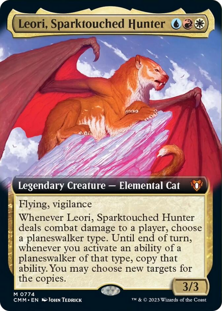 Leori, Sparktouched Hunter (Extended Art) [Commander Masters] | North Game Den
