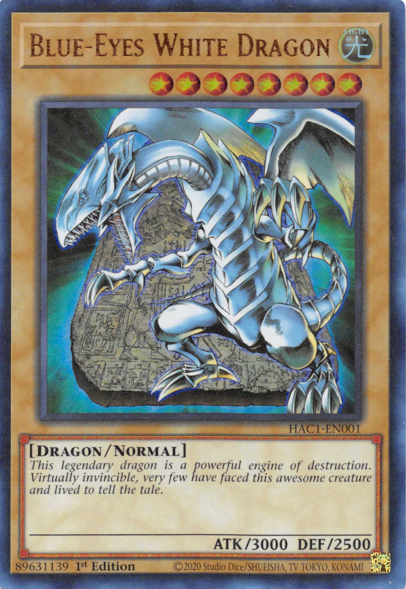 Blue-Eyes White Dragon (Duel Terminal) [HAC1-EN001] Parallel Rare | North Game Den