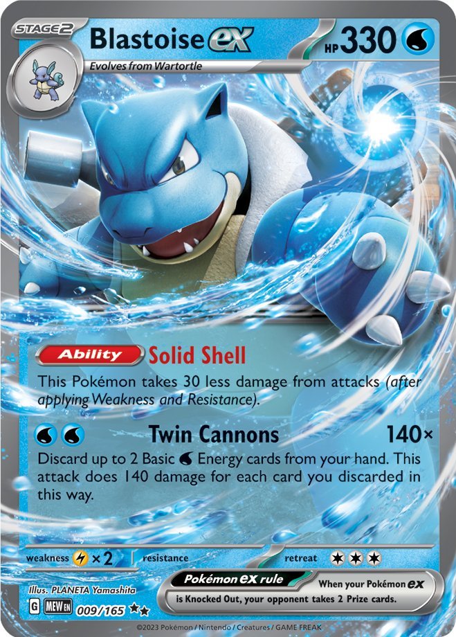 Blastoise ex (009/165) [Scarlet & Violet: 151] | North Game Den