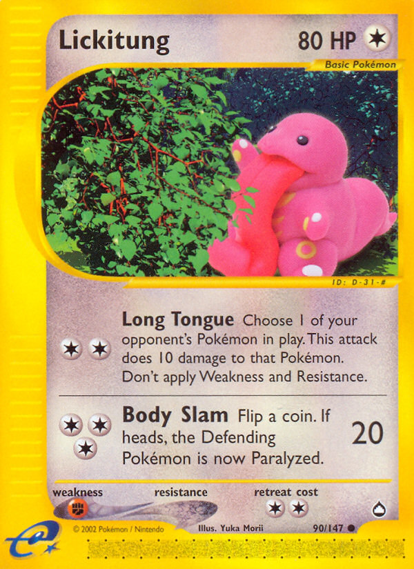 Lickitung (90/147) [Aquapolis] | North Game Den