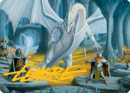 Cave of the Frost Dragon Art Card (Gold-Stamped Signature) [Dungeons & Dragons: Adventures in the Forgotten Realms Art Series] | North Game Den