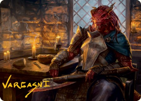Jaded Sell-Sword Art Card (Gold-Stamped Signature) [Dungeons & Dragons: Adventures in the Forgotten Realms Art Series] | North Game Den
