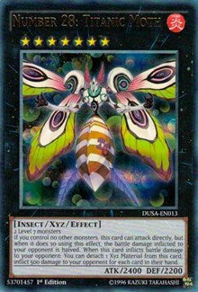 Number 28: Titanic Moth [DUSA-EN013] Ultra Rare | North Game Den