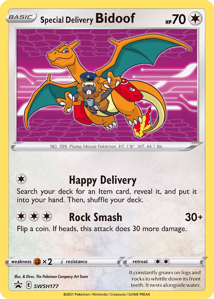 Special Delivery Bidoof (SWSH177) [Sword & Shield: Black Star Promos] | North Game Den