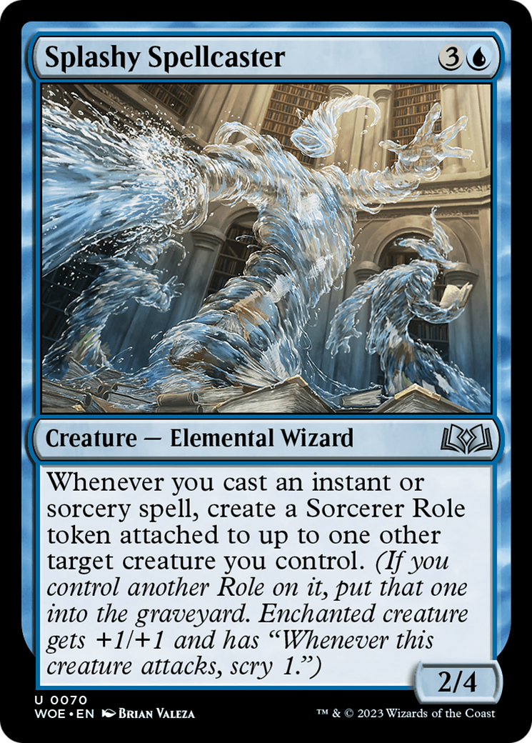 Splashy Spellcaster [Wilds of Eldraine] | North Game Den