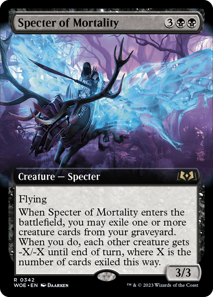 Specter of Mortality (Extended Art) [Wilds of Eldraine] | North Game Den