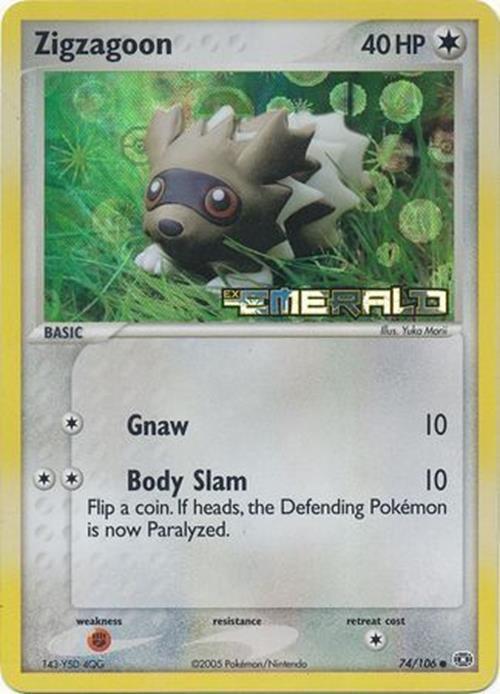 Zigzagoon (74/106) (Stamped) [EX: Emerald] | North Game Den