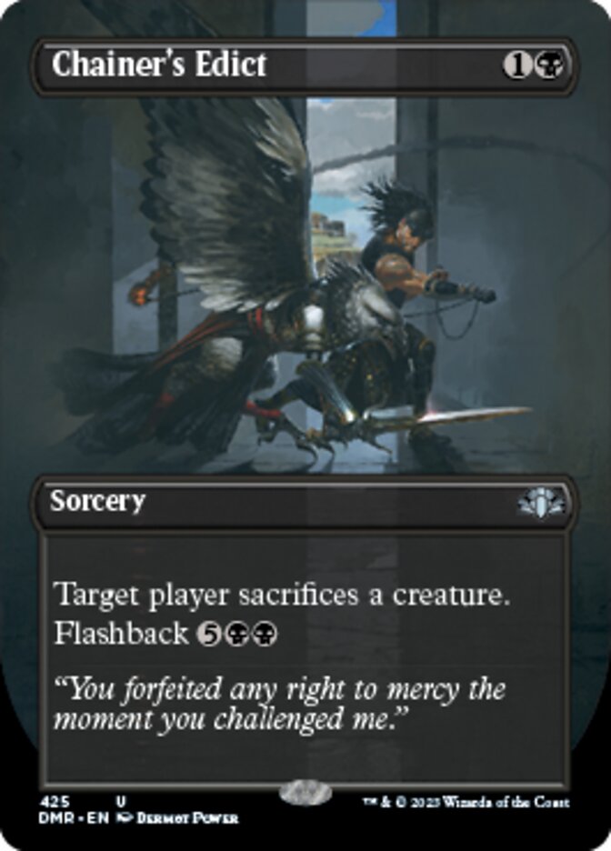 Chainer's Edict (Borderless Alternate Art) [Dominaria Remastered] | North Game Den