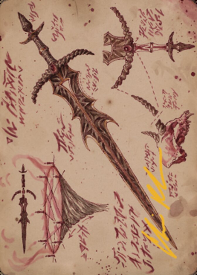 Blackblade Reforged Art Card (Gold-Stamped Signature) [The Brothers' War Art Series] | North Game Den