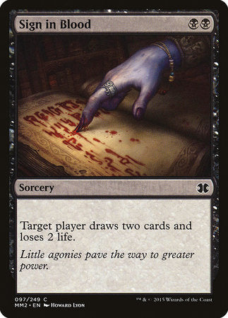 Sign in Blood [Modern Masters 2015] | North Game Den