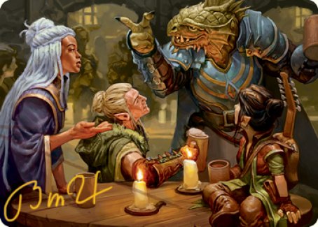 You Meet in a Tavern Art Card (Gold-Stamped Signature) [Dungeons & Dragons: Adventures in the Forgotten Realms Art Series] | North Game Den