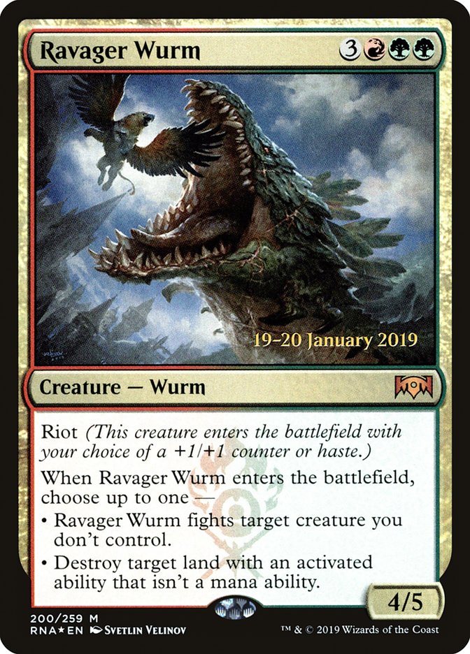 Ravager Wurm [Ravnica Allegiance Prerelease Promos] | North Game Den