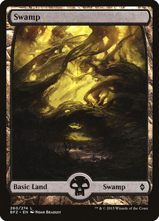 Swamp (260) - Full Art [Battle for Zendikar] | North Game Den