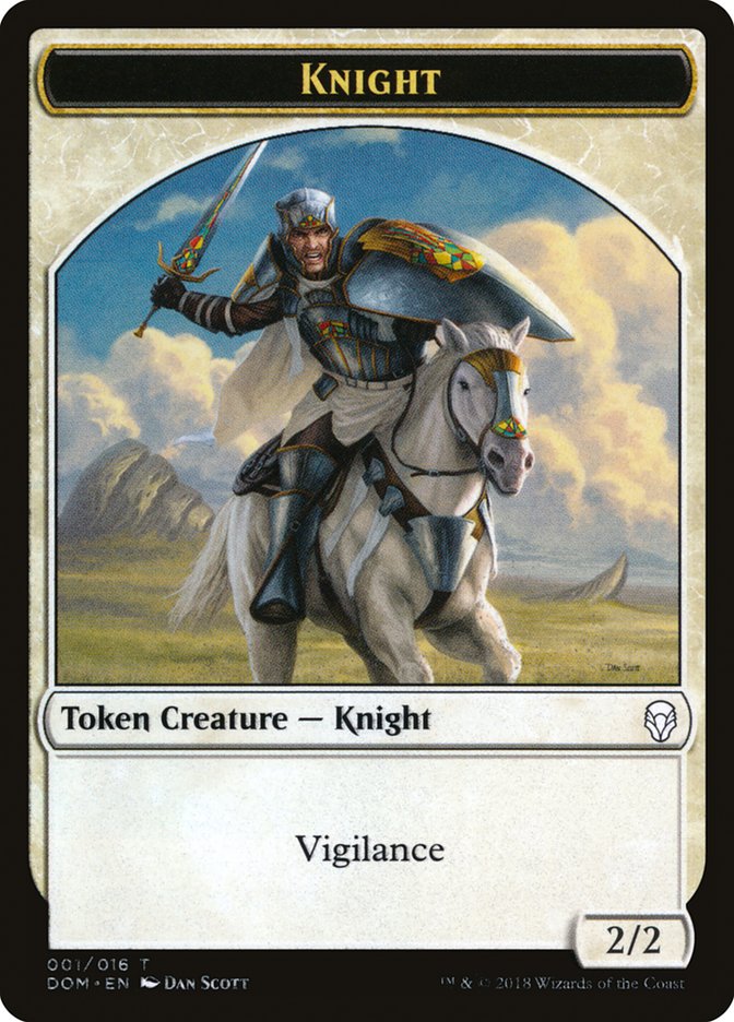Knight (001/016) [Dominaria Tokens] | North Game Den