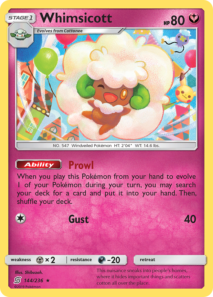 Whimsicott (144/236) [Sun & Moon: Unified Minds] | North Game Den