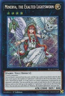 Minerva, the Exalted Lightsworn [BLLR-EN044] Secret Rare | North Game Den