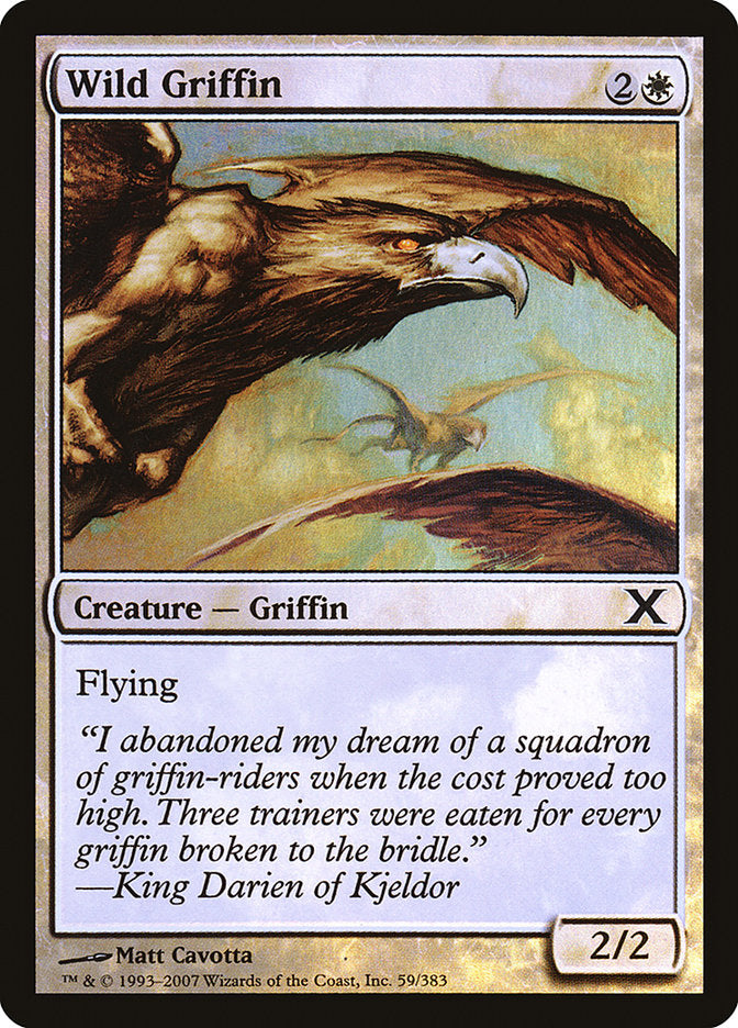 Wild Griffin (Premium Foil) [Tenth Edition] | North Game Den