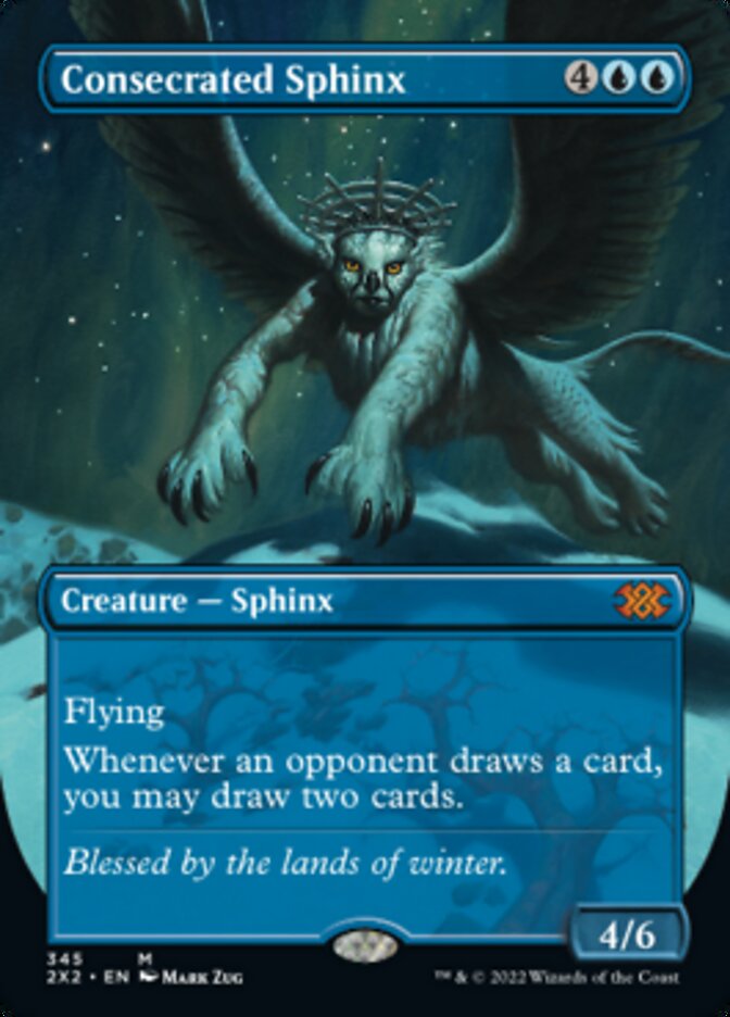 Consecrated Sphinx (Borderless Alternate Art) [Double Masters 2022] | North Game Den