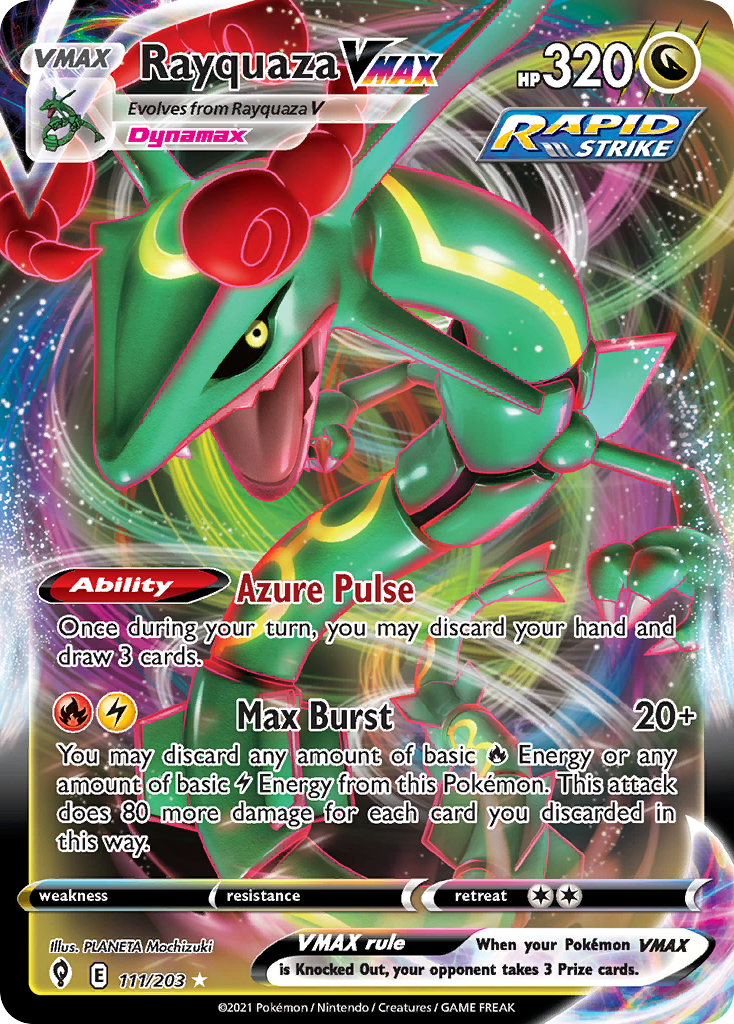 Rayquaza VMAX (111/203) (Jumbo Card) [Sword & Shield: Evolving Skies] | North Game Den